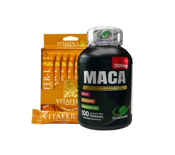 MACA con Borojo y Chontaduro + 12 x Vitafer Sachet 10mL